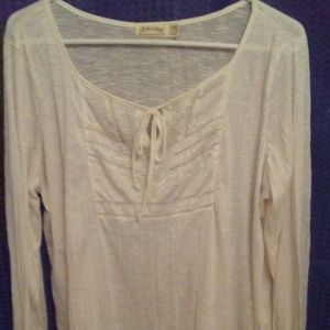 Faded Glory Sheer Cream shirt